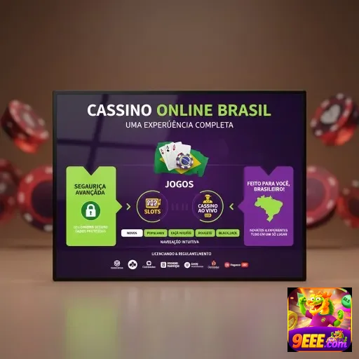 Ilustração de Explore os Slots e Jogos Ao Vivo no 9eee com Rapidez